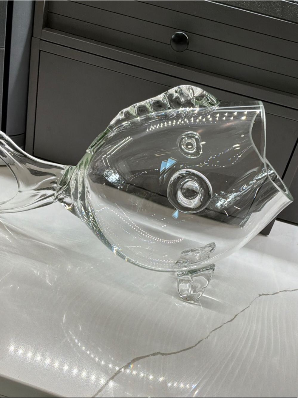 Blending Style Clear Glass Fish Aquarium14 inches Art Bowl Fish Vase Planter